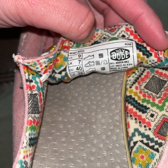 Hey Dude Wendy Boho Pink Women’s SZ 9 - Picture 3 of 5